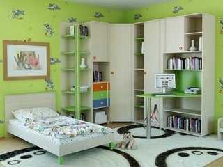 Детская комната серии МДК 4.13  с наклеенными декоративными элементами