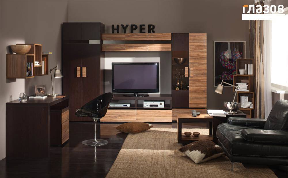 Купить гостиную «Hyper» композиция 1 от «Глазовской Мебельной фабрики» в Москве